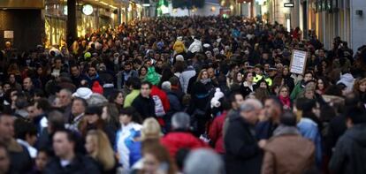 La calle de Preciados, en las pasadas Navidades.