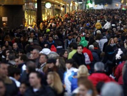 La calle de Preciados, en las pasadas Navidades.