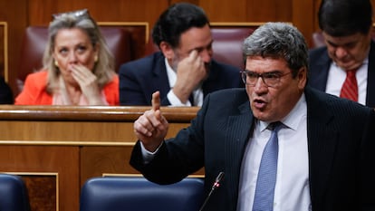 El ministro de Inclusión, Seguridad Social y Migraciones, José Luis Escrivá durante una intervención en el Congreso de los Diputados.