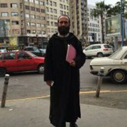 El predicador salafista Abdelkrim Chadli, el miércoles 13 de enero en Casablanca.