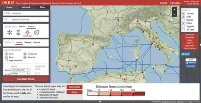 Orbis, el Google Maps del Imperio Romano.