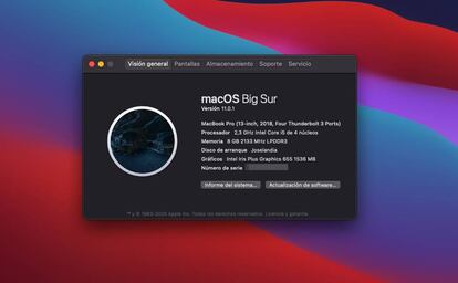 macOS Big Sur de Apple.