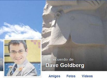 Imagen de un perfil de Facebook convertido en página conmemorativa de un fallecido.
