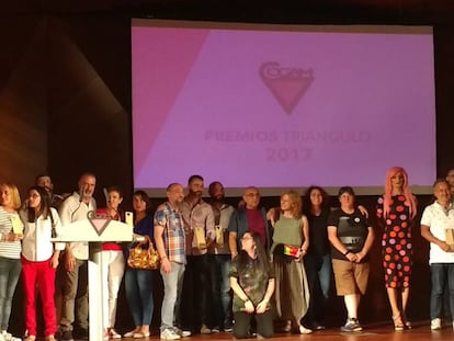 Los ganadores de los premios Triángulo 2017 sobre el escenario