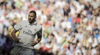 Karim Benzema, durante o empate por 1 a 1 contra o Eibar.