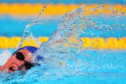 Belmonte, durante la serie preliminar de los 1.500 metros.