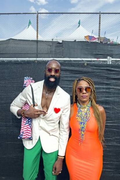 Asistentes al Afropunk Festival de Brooklyn (Nueva York).