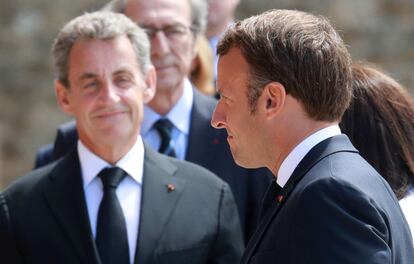 Nicolas Sarkozy y Emmanuel Macron, el pasado 18 de junio