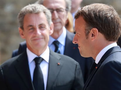 Nicolas Sarkozy y Emmanuel Macron, el pasado 18 de junio