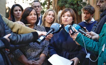 Isabel Bonig, candidata del PP a la presidencia de la Generalitat, en un acto en las Cortes Valencianas.