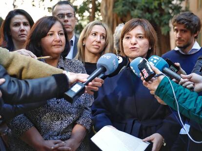 Isabel Bonig, candidata del PP a la presidencia de la Generalitat, en un acto en las Cortes Valencianas.