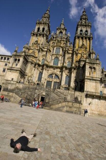 Fachada del Obradoiro de la Catedral compostelana.