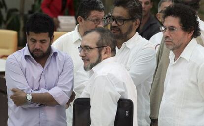 Timochenko, junto a Ivan M&aacute;rquez y Pastor Alape. 