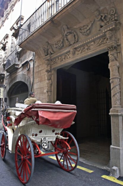 Fachada del palacete de Matas, en el centro de Palma de Mallorca.