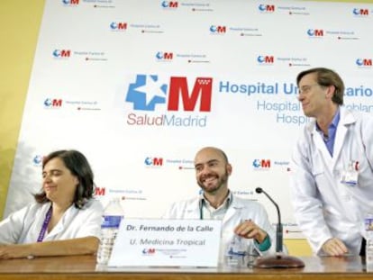 Rueda de prensa en el Hospital Carlos III para anunciar la curación de la contagiada de ébola Teresa Romero. 