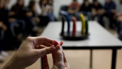 Taller de sexualitat en una escola de Barcelona.