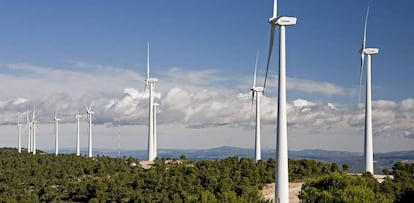 Parque eólico de Boira (Valencia), operado por Acciona.