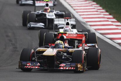 Jaime Alguersuari, durante el GP de Corea del Sur.