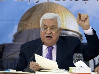 El presidente palestino, Mahmud Abbas, el 15 de agosto en Ramala.