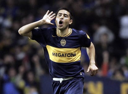 Riquelme, el año pasado, vistiendo la elástica de Boca