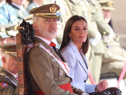 Felipe VI y la reina Letizia, el pasado 4 de mayo en Zaragoza.