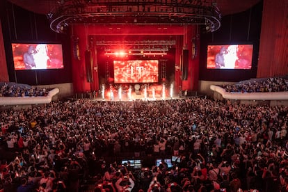 The National Auditorium in Mexico City during Natanael Cano’s concert on May 30, 2023.