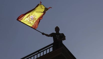 Manifestación en Barcelona a favor de la unidad de España el domingo 8 de octubre.