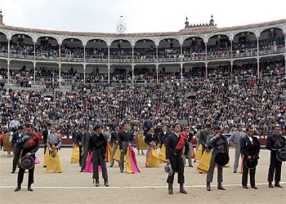 Plaza de toros de Las Ventas durante el minuto de silencio por las víctimas del 11-M.