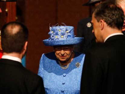 Isabel II en el discurso de la reina en la apertura del Parlamento británico el pasado 21 de junio.