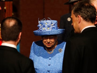 Isabel II en el discurso de la reina en la apertura del Parlamento británico el pasado 21 de junio.