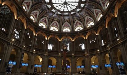 Interior de la Bolsa de Madrid.