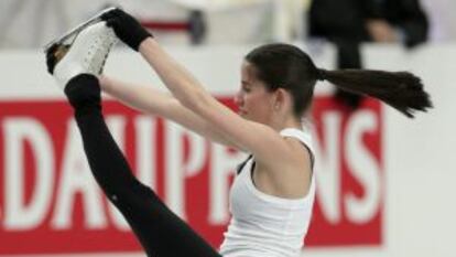 Sonia Lafuente en un entrenamiento en Saitama (Japón).