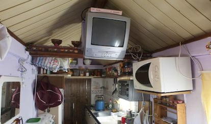 Horreo habilitado como vivienda en la isla de Ons