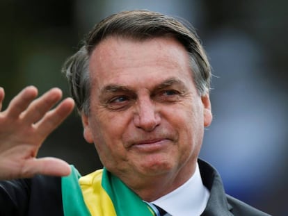 Jair Bolsonaro, durante o desfile de 7 de Setembro.