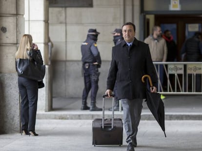 El magistrado de la pieza política de los ERE, Juan Antonio Calle, en la Audiencia de Sevilla.