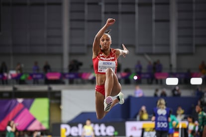 Ana Peleteiro, en Glasgow, en el pasado Mundial en pista cubierta.