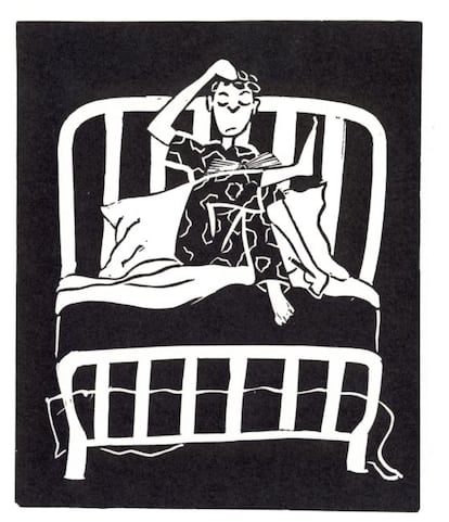 Viñeta dibujada por Flannery O'Connor recogida en el volumen 'Tiras cómicas' (Nórdica Libros).