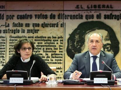 Jos&eacute; Ignacio Landaluce en la comisi&oacute;n de Exteriores del Senado. 