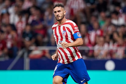 Koke durante el partido contra el Real Madrid esta temporada.