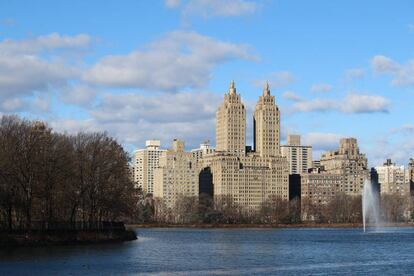 Vista da reserva Jacqueline Kennedy, no Central Park, em Manhattan.