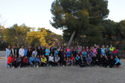 Primera foto de familia de #mujeresquecorren, el pasado 1 de febrero 2013.