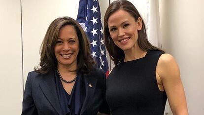 Kamala Harris y Jennifer Garner, en una imagen del Instagram de la actriz.