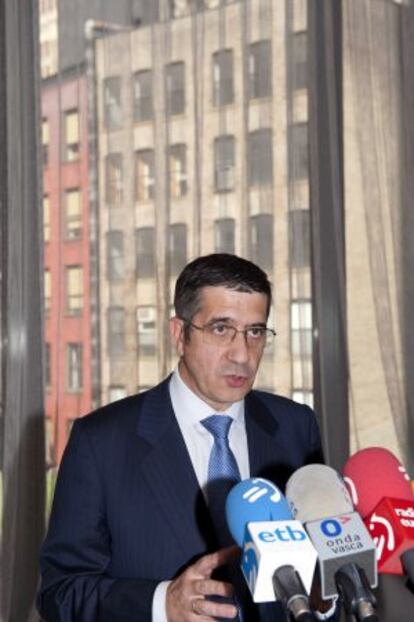 El 'lehendakari', Patxi López, durante un acto en Nueva York.
