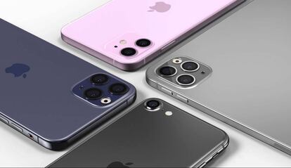 Concept de iPhone 12 y otros modelos de Apple.