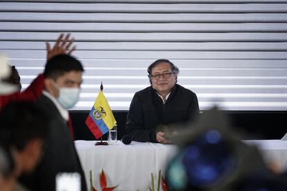 El presidente Gustavo Petro asiste al encuentro 'Gobierno con el Pueblo' en la localidad de Kennedy, en Bogotá, el 28 de Septiembre del 2023.