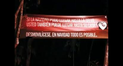Imagen del vídeo realizado por el Ministerio de Defensa colombiano para invitar a los guerrilleros a dejar las armas en Navidad.