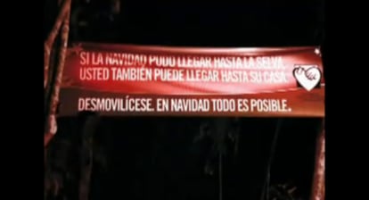 Imagen del vídeo realizado por el Ministerio de Defensa colombiano para invitar a los guerrilleros a dejar las armas en Navidad.