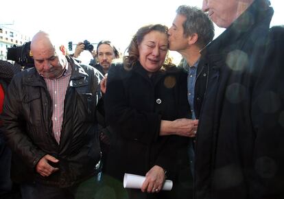 La presidenta de la Asociación 11-M Afectados del Terrorismo, Pilar Manjón, durante el homenaje a las víctimas de los atentados terroristas del 11-M en la estación de Atocha.