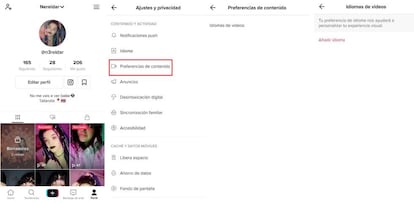 Pasos para seleccionar el idioma de los contenidos en TikTok