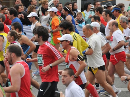 Participantes en el Maratón de Madrid en una imagen de archivo.